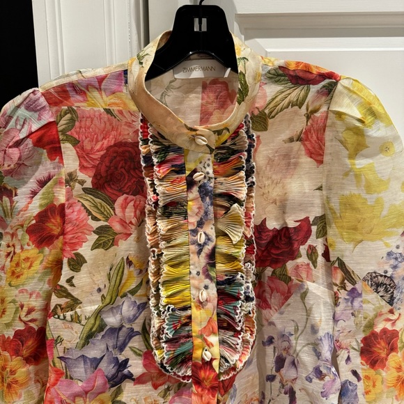 Zimmermann - Wonderland embellished floral-print blouse - Picture 9 of 14